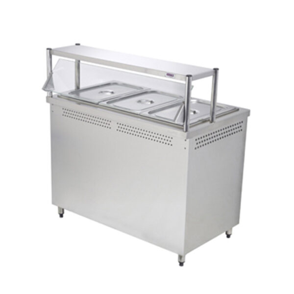 Baño María Autoservicio a Gas 110cm 3 Contenedores 1/1 GN Oppici - A Pedido
