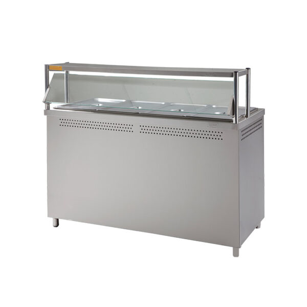 Baño Maria Autoservicio 140cm a Gas 4 Contenedores 1/1 GN Oppici - A Pedido
