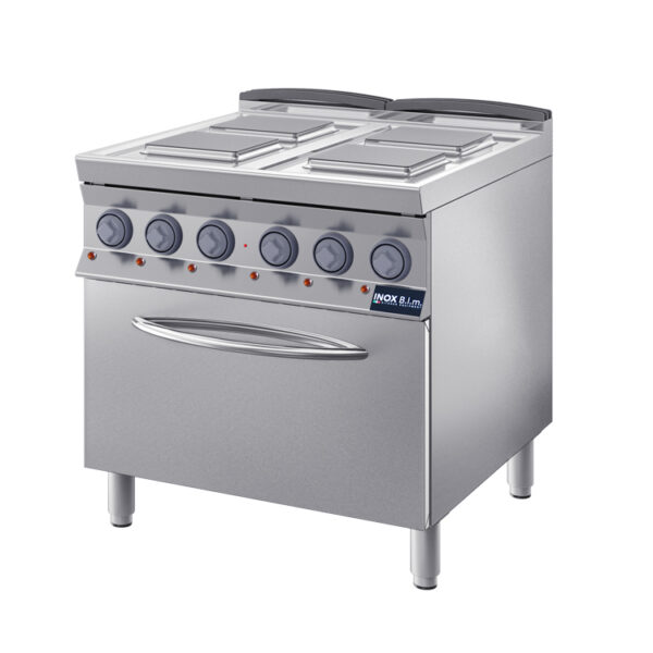 Cocina eléctrica 4 platos cuadrados