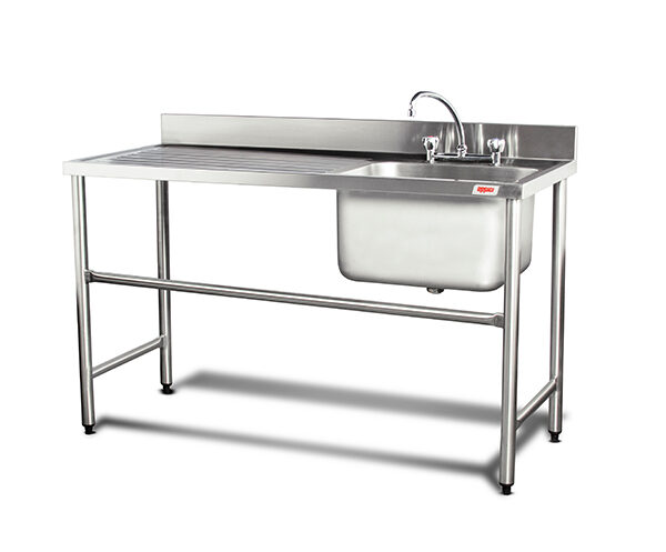 Lavadero 1 Taza Secador Izquierdo Acero Inox 304 - Línea Europea
