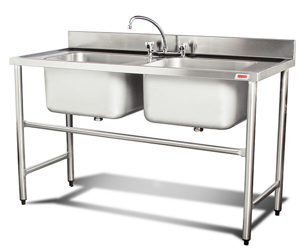 Lavadero 2 Tazas Acero Inox 304 - Línea Europea