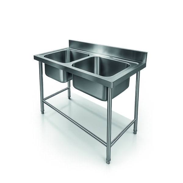 Lavadero 2 Tazas Inox. Línea Rímini