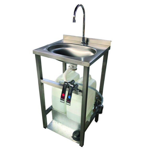 Lavamanos Autónomo Estructura Taza Cuadrada, 15L Acero Inox 304 -(A Pedido)