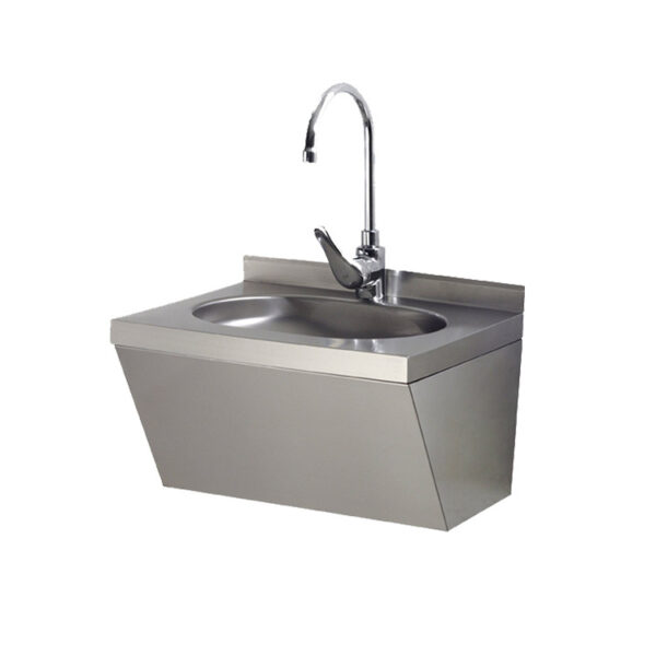 Lavamanos Grande Mural Taza Ovalada Con Faldón Full Inox. - A pedido