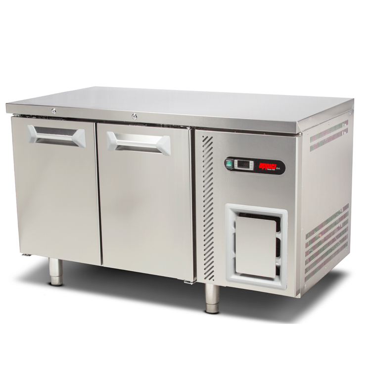 Oppici Mesón Freezer 260L 2 Puertas Full Inox 304 1 Mesón Freezer 260L