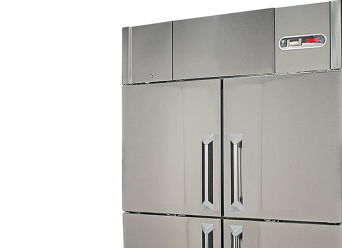 Oppici Refrigerador Industrial 1220L. Full Inox 304 - 4 Medias Puertas 2 Refrigerador Industrial 1220L. Full Inox 304 - 4 Medias Puertas - Imagen 2