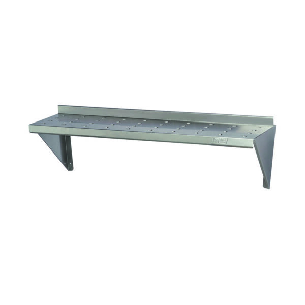 Repisa Mural Perforada 1.00mt Full Inox - Oppici - A Pedido