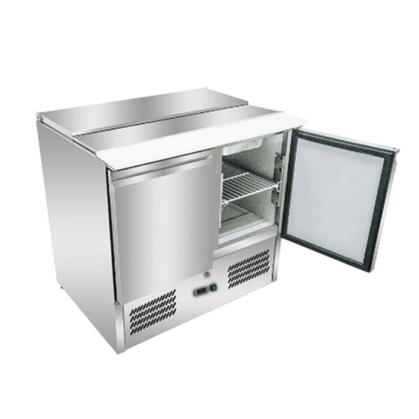 Salsera Refrigerada 90cm con Tapa Full Inox 304