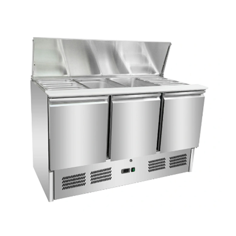 Oppici Salsera Refrigerada 136cm con Tapa Full Inox 304 - Estático 1 Salsera Refrigerada 136cm con Tapa Full Inox 304 - Estático