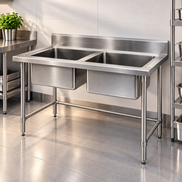 Lavadero 2 Tazas  Inox - Línea Rímini