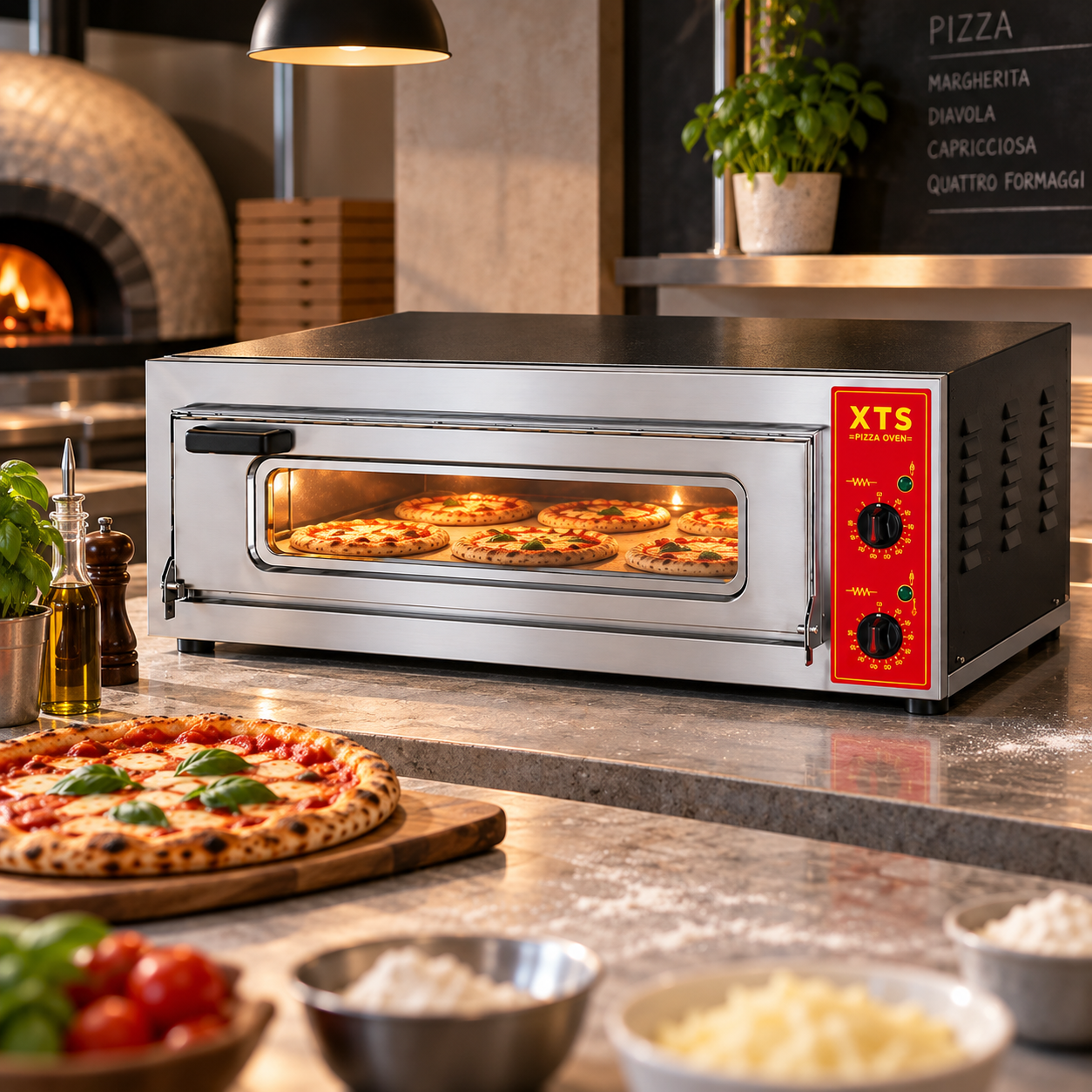 Oppici Horno Pizzero Italiano 6 Pizzas de 30cm Eléctrico 1 Horno Pizzero Italiano 6 Pizzas de 30cm Eléctrico